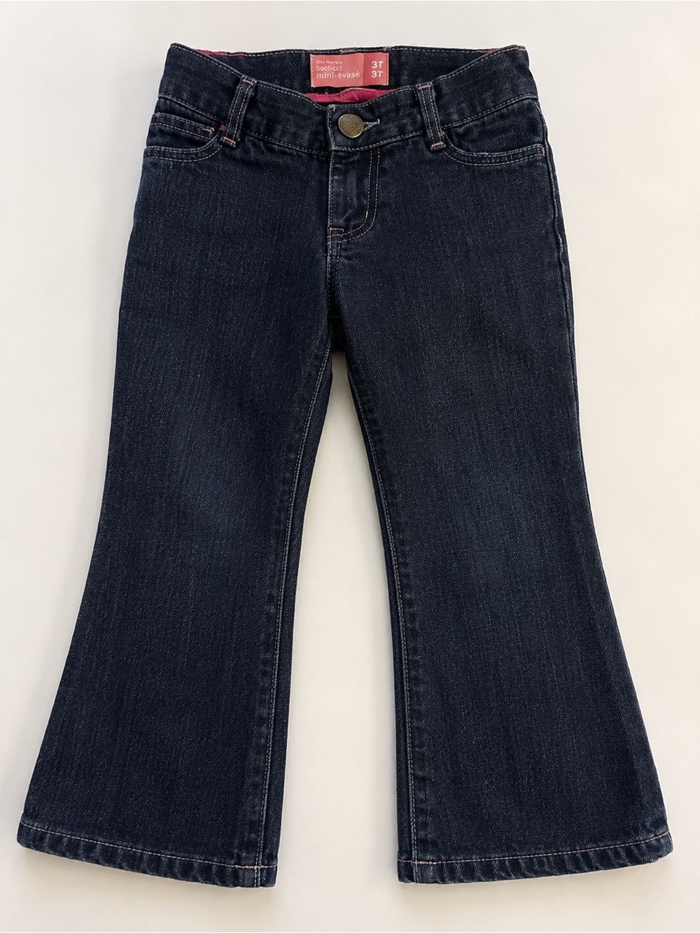 Toddler Girls lined Dark Blue Flare Jeans